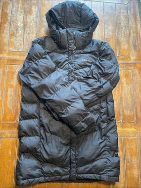Columbia Black Women's Hooded Long Puffer Coat